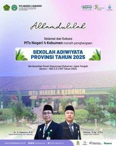 MTs Negeri 4 Kebumen Raih Predikat Sekolah Adiwiyata Provinsi Jawa Tengah 2025