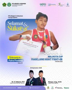 Siswa MTsN 4 Kebumen Raih Juara 1 Walikota Cup Magelang Hight Fight-06 Tahun 2025